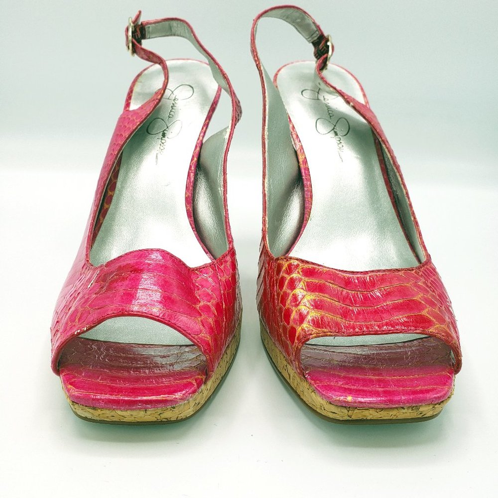 Strappy 5 Inch Hot Pink Sandals